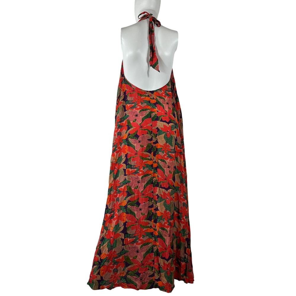 Solid & Striped Floral Multicolor Viv Halter Maxi Dress Size S - Picture 3 of 4